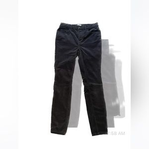 Ann Taylor LOFT size 26/2 high waisted skinny black fine corduroy pants